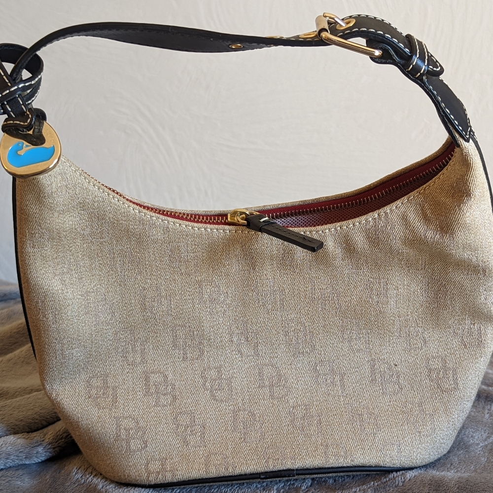 Dooney & Bourke Beige Canvas Logo Bag